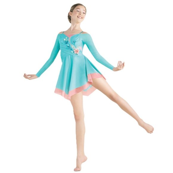 Revolution Dance RC24583 Stories Untold Aqua Blue Ballerina Dress - Size LA - Picture 1 of 7